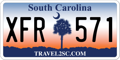 SC license plate XFR571