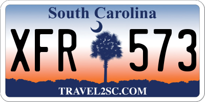 SC license plate XFR573