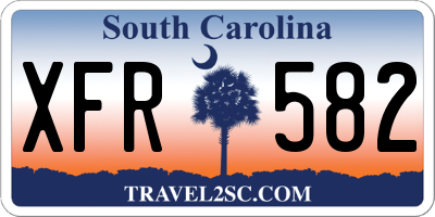 SC license plate XFR582