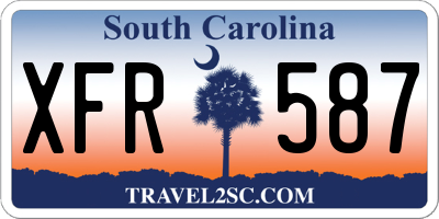 SC license plate XFR587