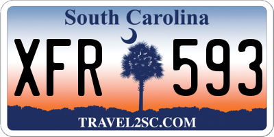 SC license plate XFR593