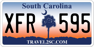 SC license plate XFR595