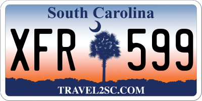 SC license plate XFR599