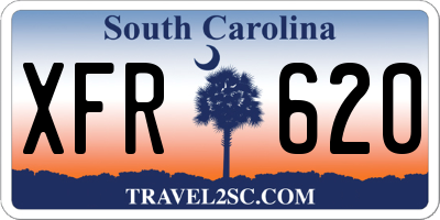 SC license plate XFR620