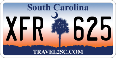 SC license plate XFR625