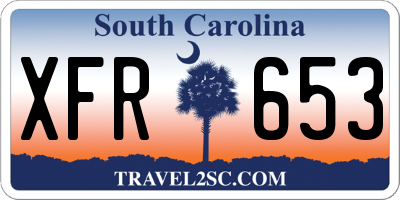 SC license plate XFR653