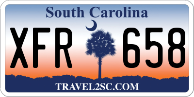 SC license plate XFR658