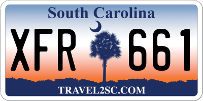 SC license plate XFR661