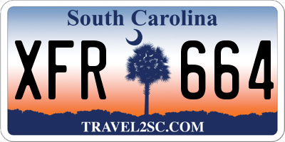 SC license plate XFR664