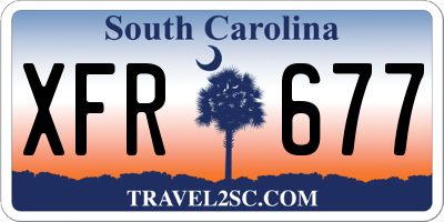 SC license plate XFR677