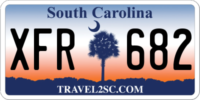 SC license plate XFR682