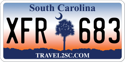 SC license plate XFR683