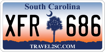 SC license plate XFR686