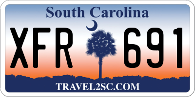 SC license plate XFR691