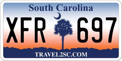 SC license plate XFR697