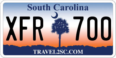SC license plate XFR700