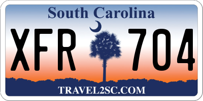 SC license plate XFR704