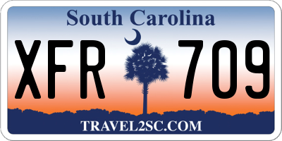 SC license plate XFR709