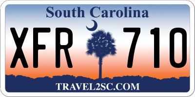 SC license plate XFR710