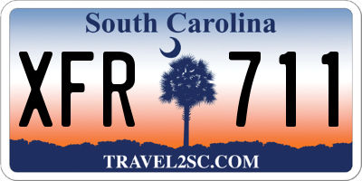 SC license plate XFR711