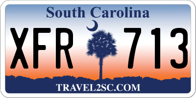 SC license plate XFR713