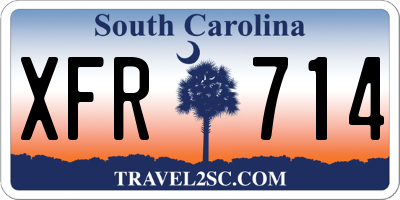 SC license plate XFR714