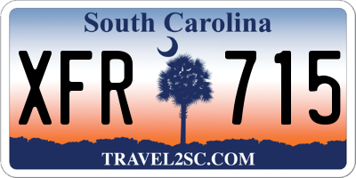 SC license plate XFR715