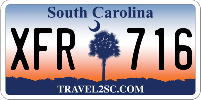 SC license plate XFR716