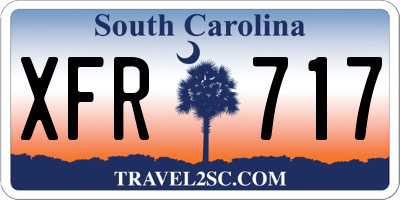 SC license plate XFR717