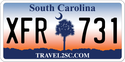 SC license plate XFR731