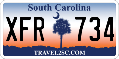 SC license plate XFR734