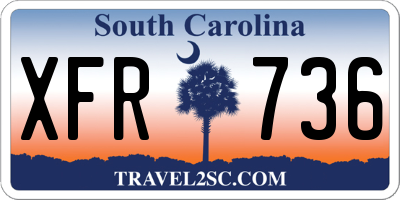 SC license plate XFR736