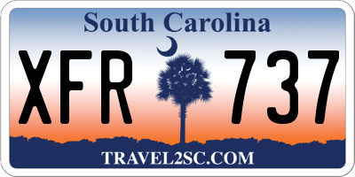 SC license plate XFR737
