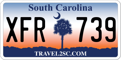 SC license plate XFR739