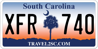 SC license plate XFR740