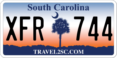 SC license plate XFR744