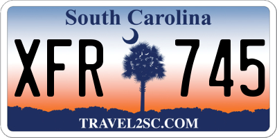 SC license plate XFR745