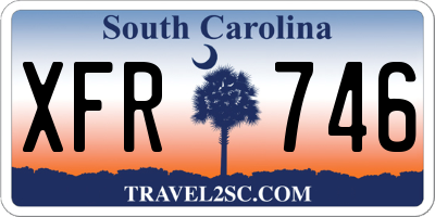 SC license plate XFR746