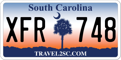 SC license plate XFR748