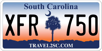 SC license plate XFR750