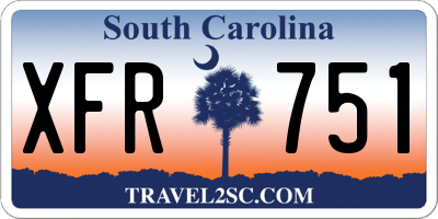 SC license plate XFR751