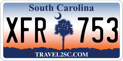 SC license plate XFR753