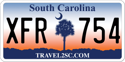 SC license plate XFR754