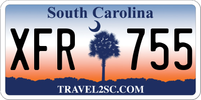 SC license plate XFR755