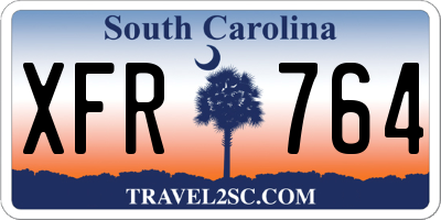 SC license plate XFR764