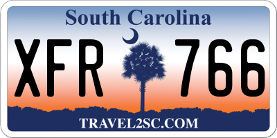 SC license plate XFR766