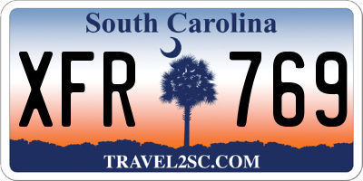 SC license plate XFR769
