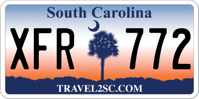 SC license plate XFR772