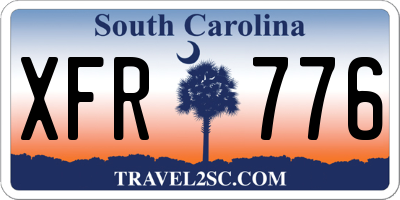 SC license plate XFR776