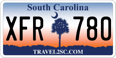 SC license plate XFR780